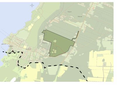 Karta som visar planområdet i de östra delarna av Stora Rör